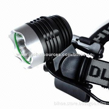 Bike front light, made of aluminum-alloy, available in black